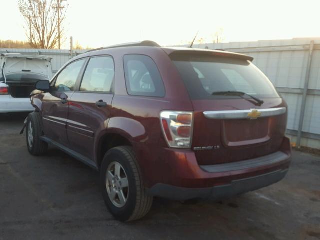 2CNDL13F676108411 - 2007 CHEVROLET EQUINOX LS BURGUNDY photo 3