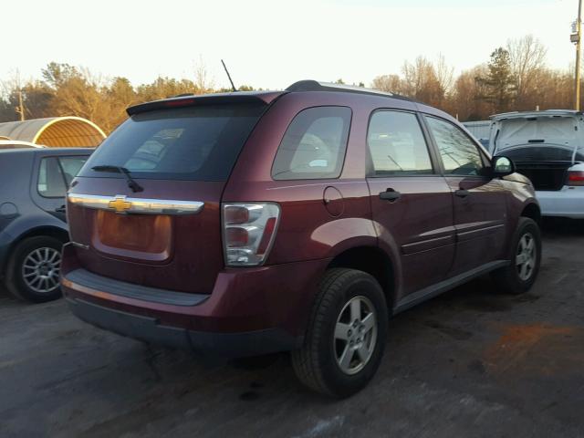 2CNDL13F676108411 - 2007 CHEVROLET EQUINOX LS BURGUNDY photo 4