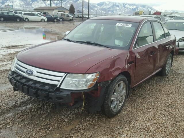 1FAHP28W88G164348 - 2008 FORD TAURUS LIM RED photo 2