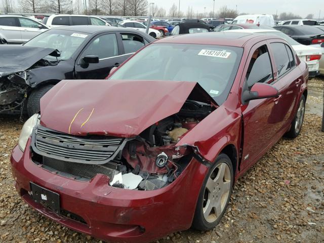 1G1AM55B077264247 - 2007 CHEVROLET COBALT SS RED photo 2