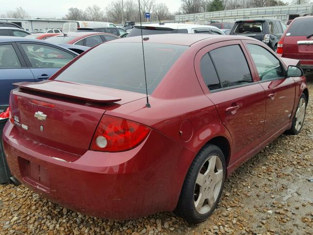 1G1AM55B077264247 - 2007 CHEVROLET COBALT SS RED photo 4