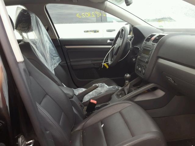 3VWSF71K15M619207 - 2005 VOLKSWAGEN NEW JETTA Noir photo 5