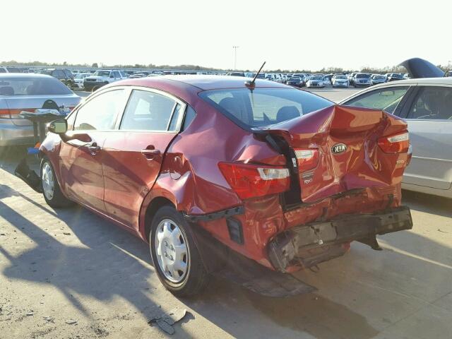 KNADM4A37E6386326 - 2014 KIA RIO LX RED photo 3