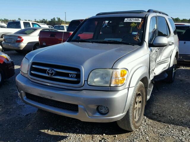 5TDZT38A62S095967 - 2002 TOYOTA SEQUOIA LI SILVER photo 2