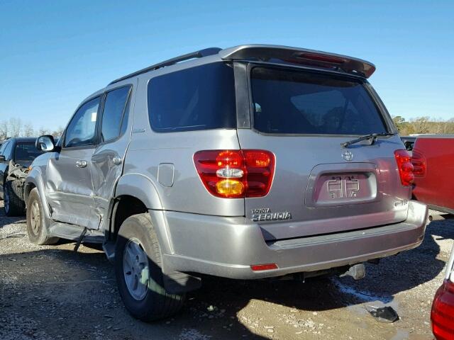 5TDZT38A62S095967 - 2002 TOYOTA SEQUOIA LI SILVER photo 3