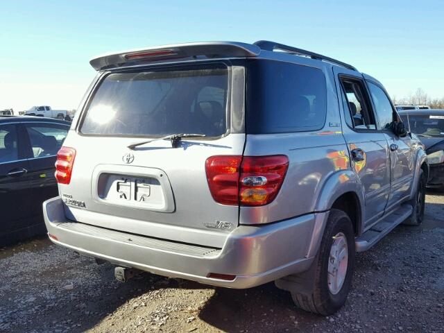 5TDZT38A62S095967 - 2002 TOYOTA SEQUOIA LI SILVER photo 4