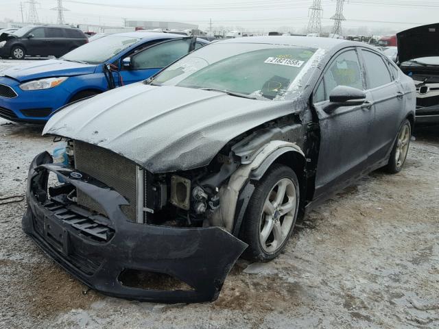 1FA6P0H74E5356846 - 2014 FORD FUSION SE BLACK photo 2