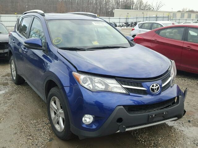 2T3WFREV8EW074089 - 2014 TOYOTA RAV4 XLE BLUE photo 1