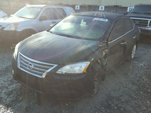 1N4AB7AP1EN852649 - 2014 NISSAN SENTRA S BLACK photo 2