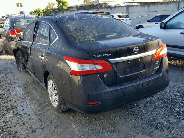 1N4AB7AP1EN852649 - 2014 NISSAN SENTRA S BLACK photo 3