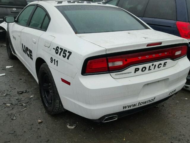 2C3CDXAG8DH648004 - 2013 DODGE CHARGER PO WHITE photo 3