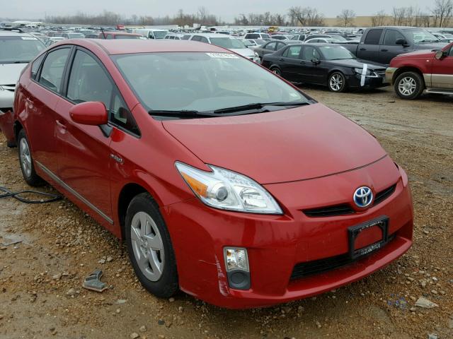 JTDKN3DU3B0300918 - 2011 TOYOTA PRIUS RED photo 1