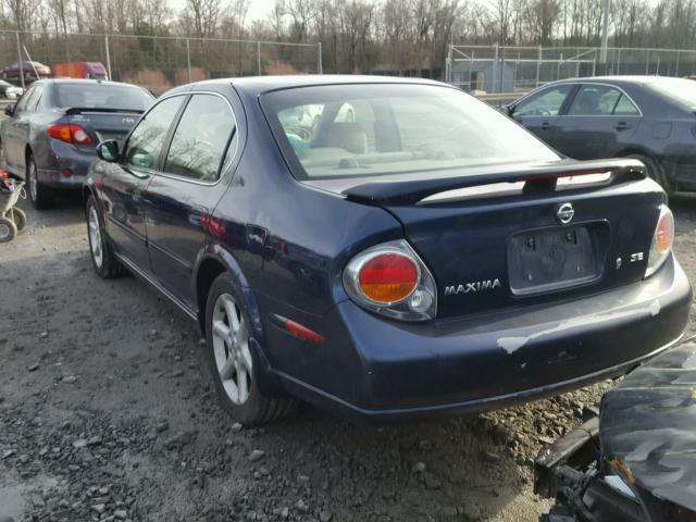 JN1DA31D73T511874 - 2003 NISSAN MAXIMA GLE BLUE photo 3