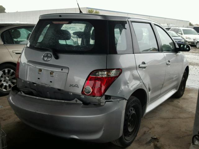 JTKKT604765007151 - 2006 TOYOTA SCION XA SILVER photo 4