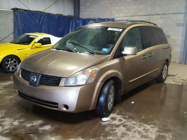 5N1BV28U34N349235 - 2004 NISSAN QUEST S GOLD photo 2