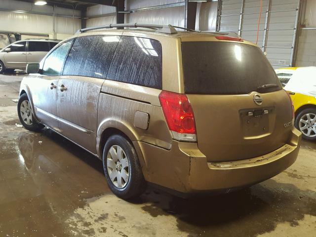 5N1BV28U34N349235 - 2004 NISSAN QUEST S GOLD photo 3