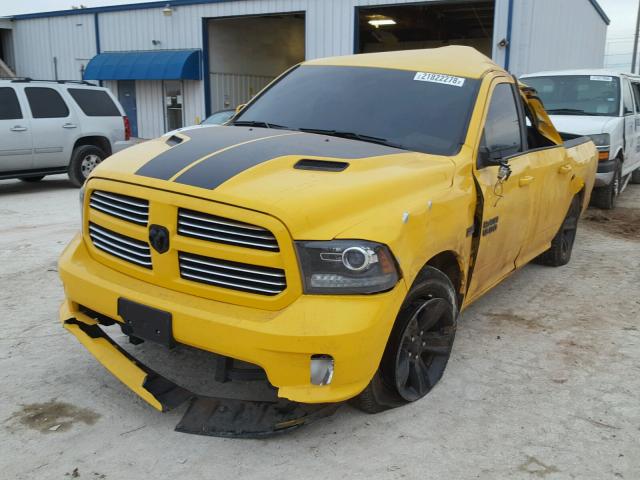 1C6RR7MT2GS341643 - 2016 RAM 1500 SPORT YELLOW photo 2