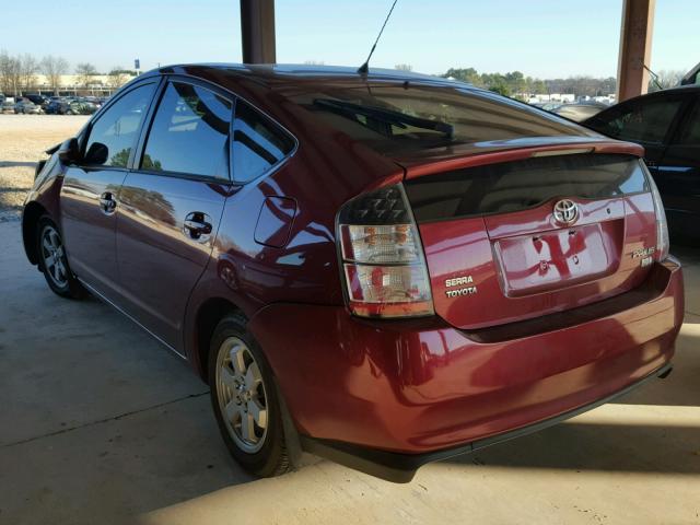 JTDKB20U457038721 - 2005 TOYOTA PRIUS MAROON photo 3