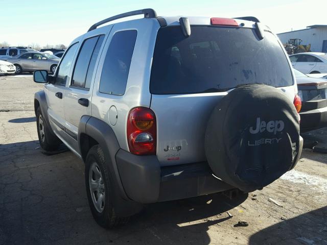 1J4GL48K83W702436 - 2003 JEEP LIBERTY SP SILVER photo 3