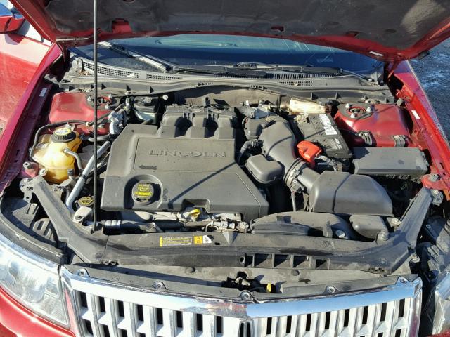 3LNHM26T88R668219 - 2008 LINCOLN MKZ RED photo 7