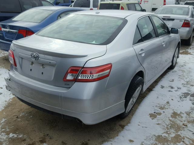 4T1BF3EK6BU121268 - 2011 TOYOTA CAMRY BASE SILVER photo 4