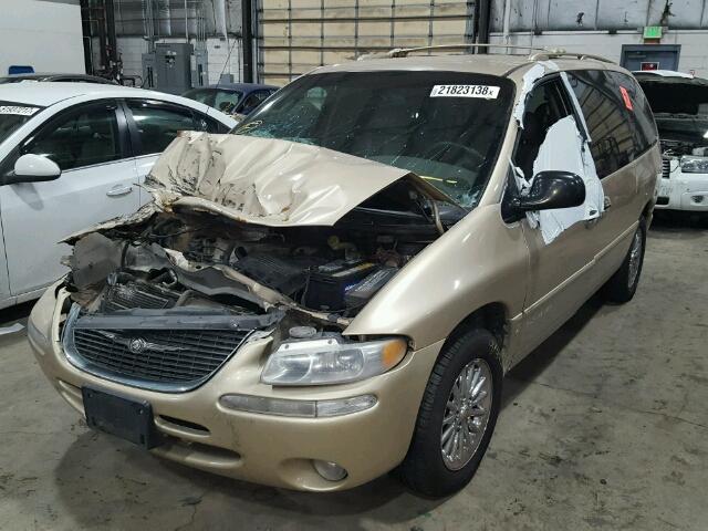 1C4GT64L0YB500074 - 2000 CHRYSLER TOWN & COU GOLD photo 2