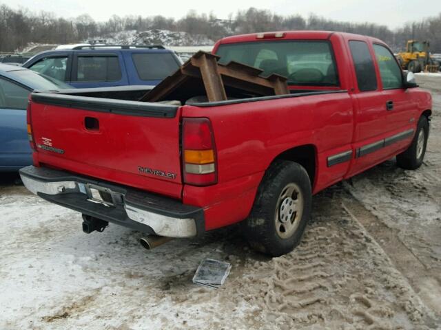 2GCEC19T8Y1135386 - 2000 CHEVROLET SILVERADO RED photo 4