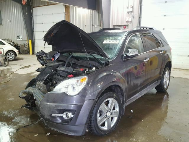 2GNFLHEK4F6211798 - 2015 CHEVROLET EQUINOX LT GRAY photo 2