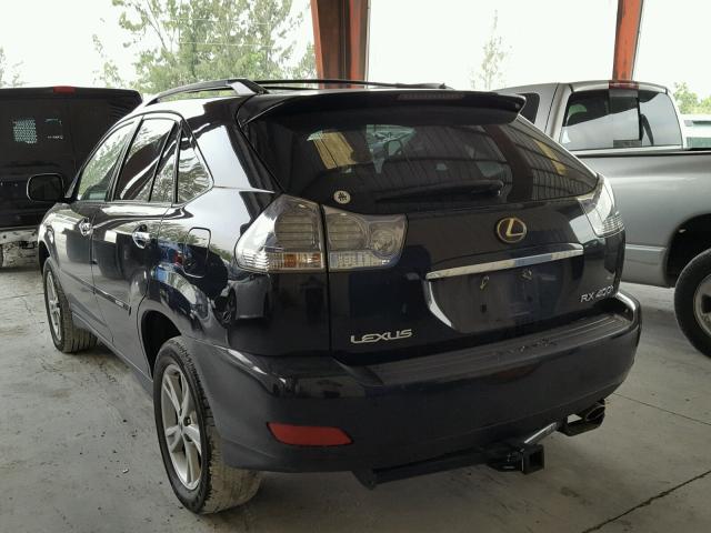 JTJHW31UX82866421 - 2008 LEXUS RX 400H BLACK photo 3