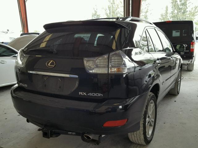 JTJHW31UX82866421 - 2008 LEXUS RX 400H BLACK photo 4