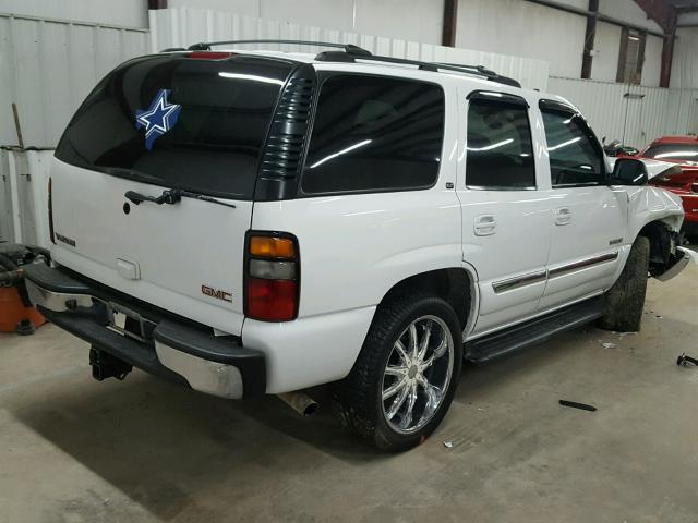 1GKEC13T85R159879 - 2005 GMC YUKON WHITE photo 4