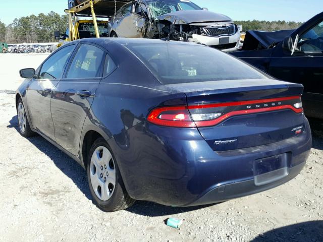 1C3CDFAH1DD215706 - 2013 DODGE DART SE BLUE photo 3