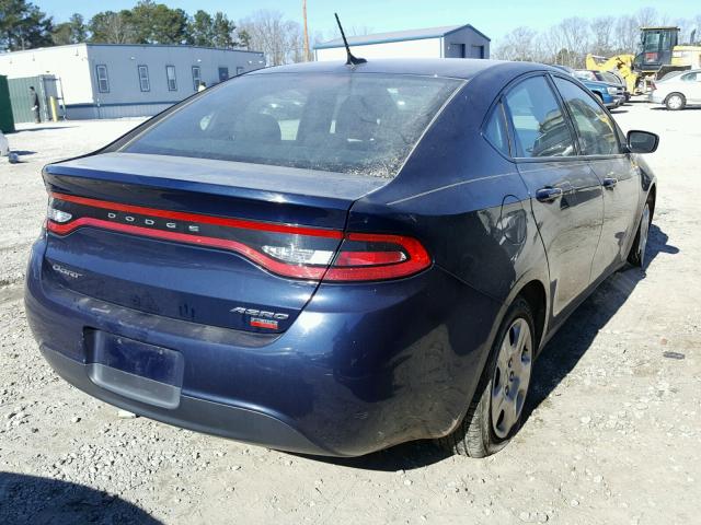 1C3CDFAH1DD215706 - 2013 DODGE DART SE BLUE photo 4