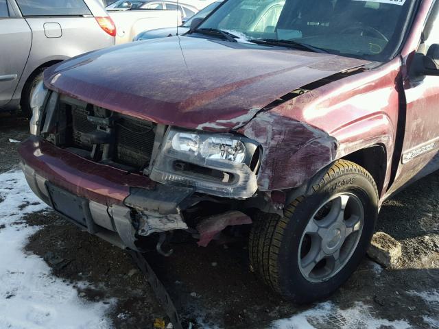 1GNET16S646169316 - 2004 CHEVROLET TRAILBLAZE MAROON photo 9