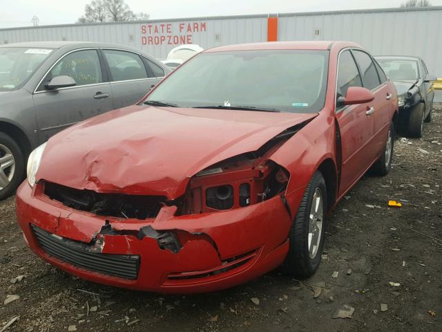 2G1WT58K089223895 - 2008 CHEVROLET IMPALA LT RED photo 2