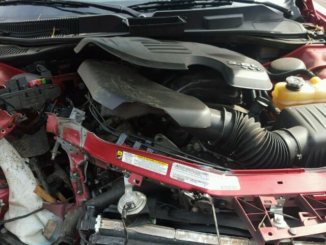 2C3CDYAG4CH131156 - 2012 DODGE CHALLENGER RED photo 7