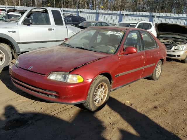 JHMEH9593RS003064 - 1994 HONDA CIVIC EX RED photo 2