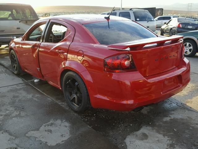 1C3CDZEG7CN126427 - 2012 DODGE AVENGER SX RED photo 3