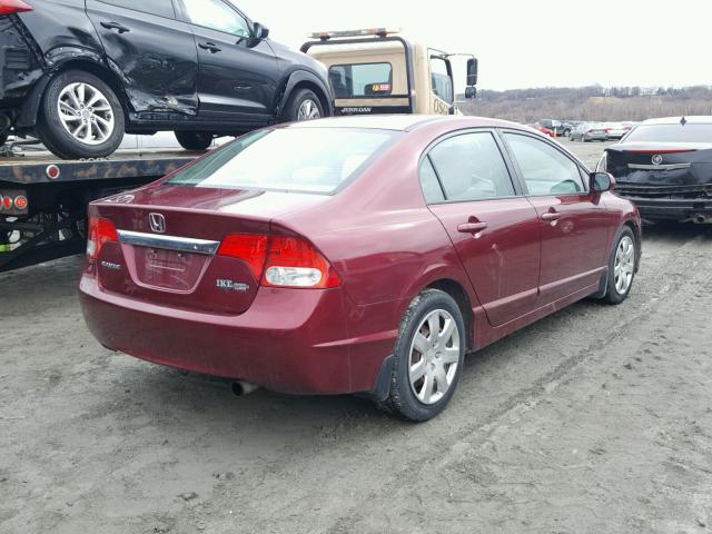 19XFA1F53AE062890 - 2010 HONDA CIVIC LX MAROON photo 4