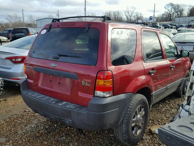 1FMYU02Z65KD29568 - 2005 FORD ESCAPE XLS RED photo 4