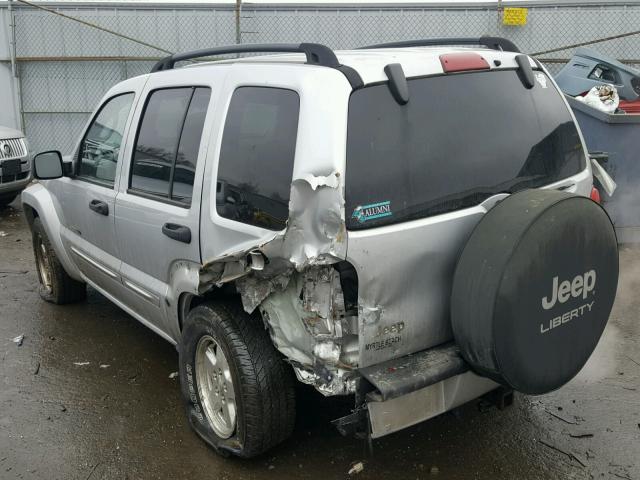 1J4GK58K12W286253 - 2002 JEEP LIBERTY LI SILVER photo 3