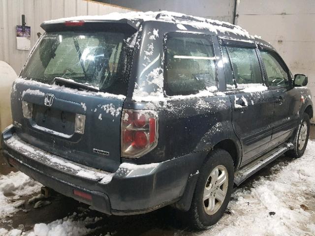 2HKYF18116H551182 - 2006 HONDA PILOT LX GRAY photo 4