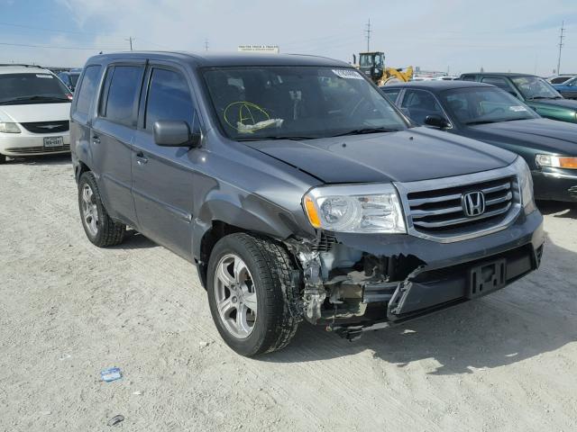 5FNYF3H49DB011354 - 2013 HONDA PILOT EX GRAY photo 1