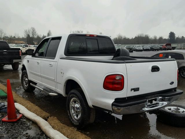 1FTRW08L01KE91342 - 2001 FORD F150 SUPER WHITE photo 3