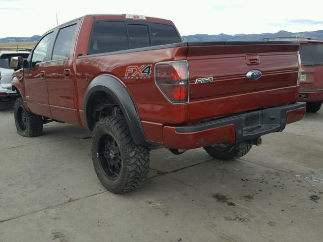 1FTFW1ET6EKD87117 - 2014 FORD F150 SUPER RED photo 3