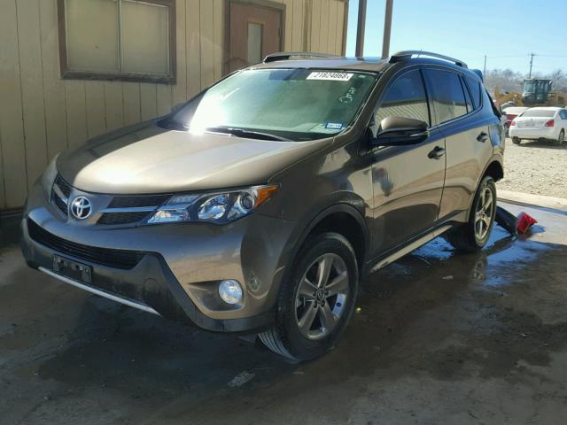 JTMWFREVXFD057163 - 2015 TOYOTA RAV4 XLE GRAY photo 2