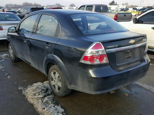 KL1TD5DE1AB044221 - 2010 CHEVROLET AVEO LS BLACK photo 3