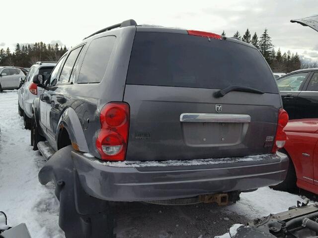 1D4HB48D64F128437 - 2004 DODGE DURANGO SL GRAY photo 3