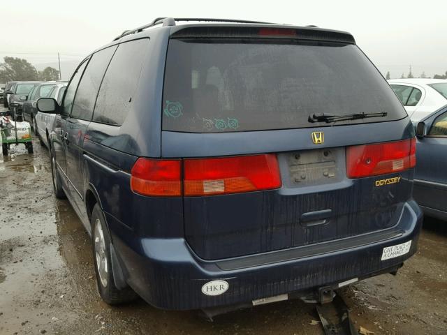 2HKRL1862YH534077 - 2000 HONDA ODYSSEY EX BLUE photo 3