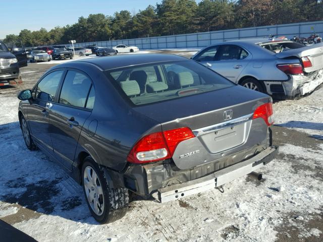 2HGFA1F57AH306546 - 2010 HONDA CIVIC LX GRAY photo 3